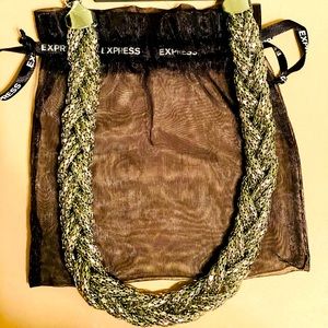 Silver Braided Express Necklace